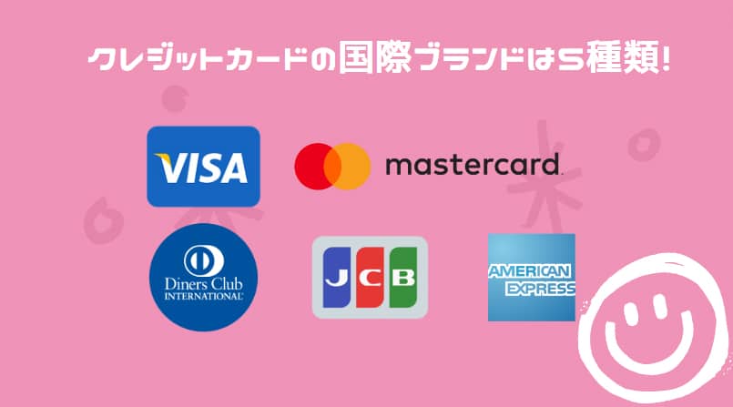 クレジットカードの国際ブランドは5種類！