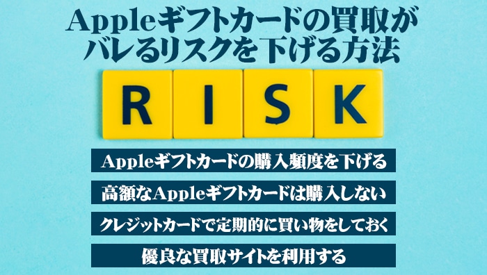 Appleギフトカードの買取がバレるリスクを下げる方法